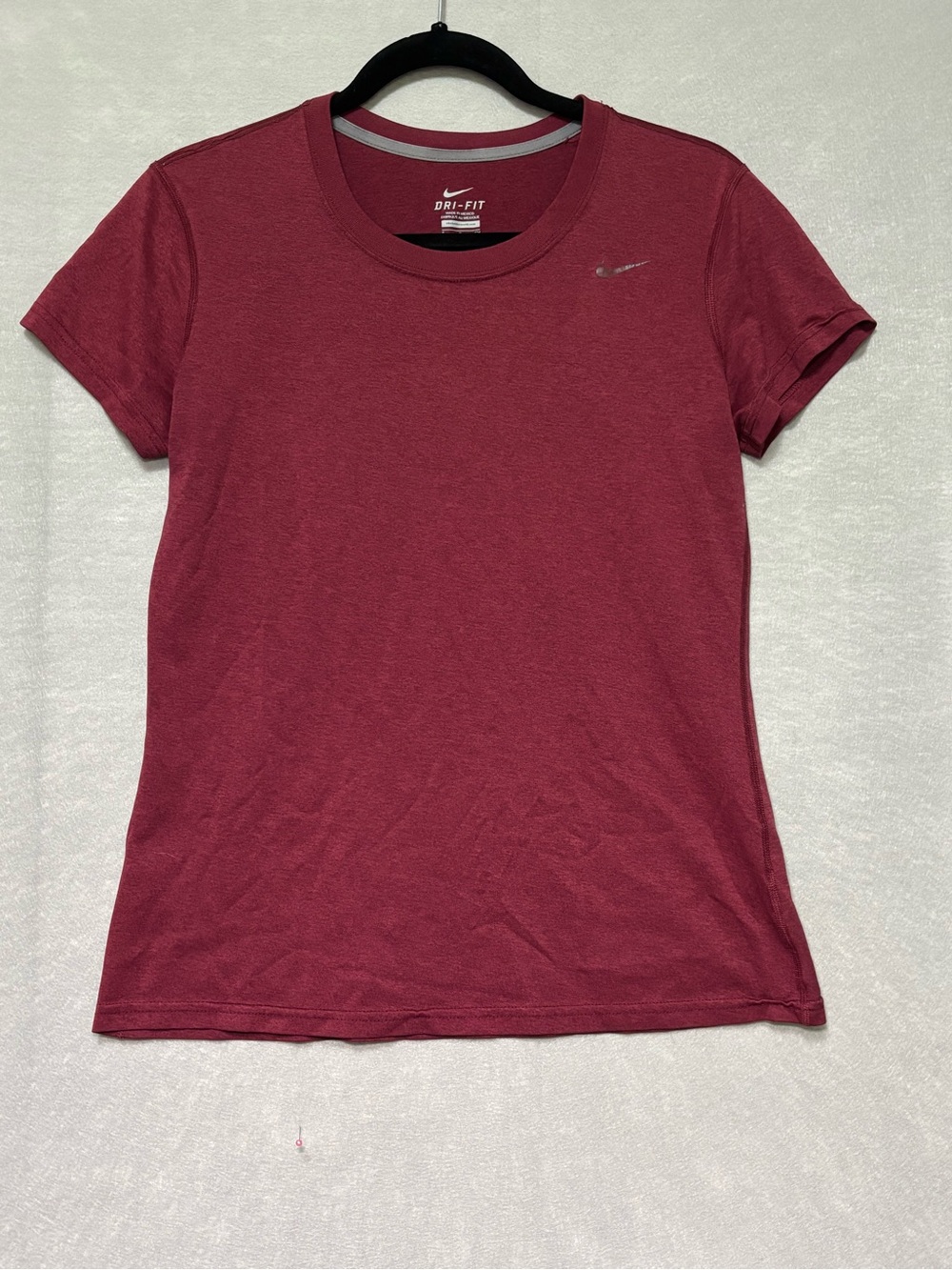 Nike Women's Short Sleeve Dri-FIT Tee in Maroon